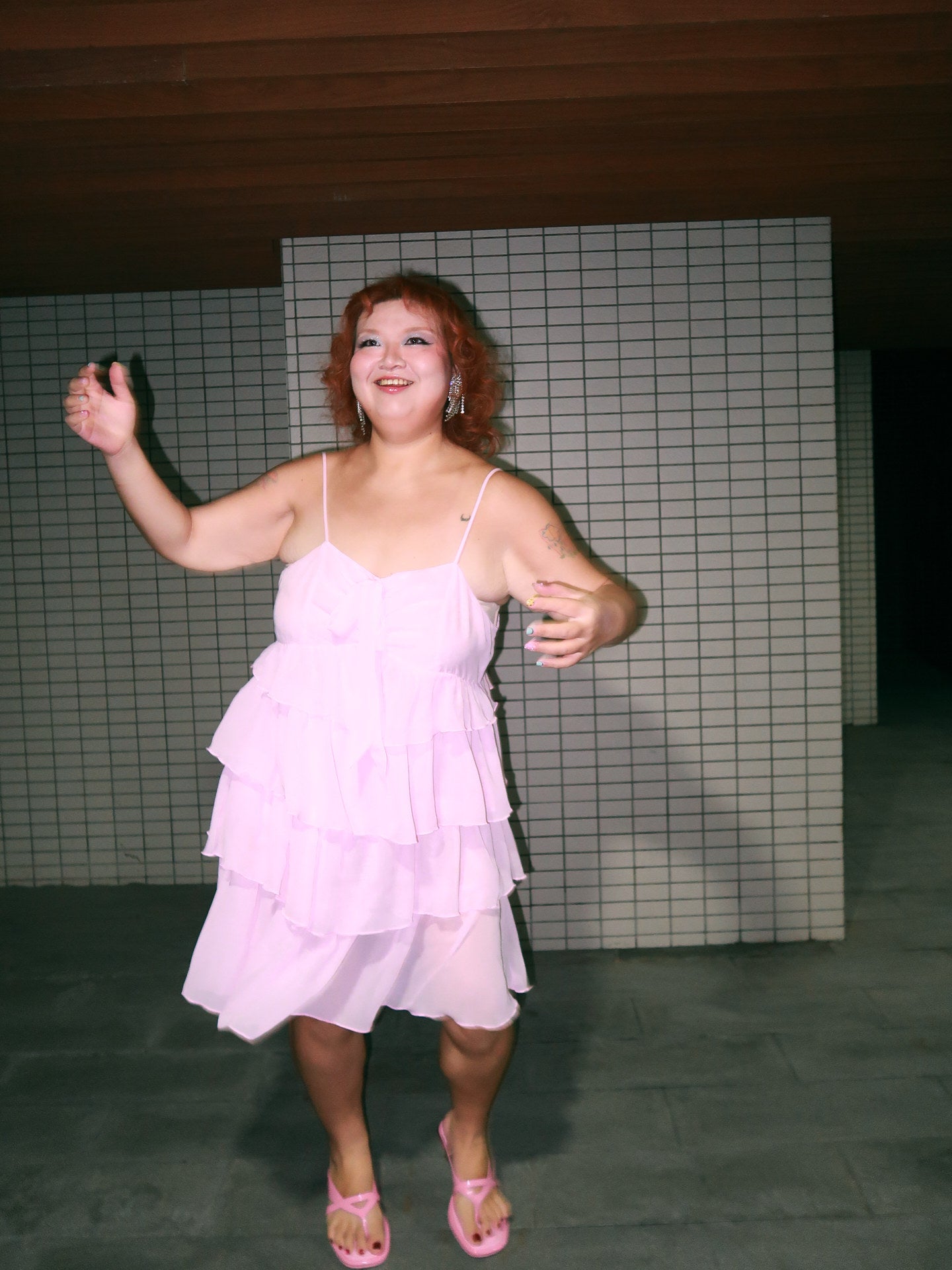 Hot Nipples Club - Pink Chiffon Cake Dress dress Hot Nipples Club