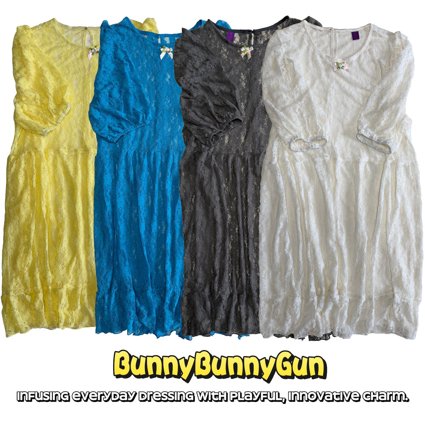 Bunnybunnygun - Multi Color Lace Overlay Dress dress bunnybunnygun