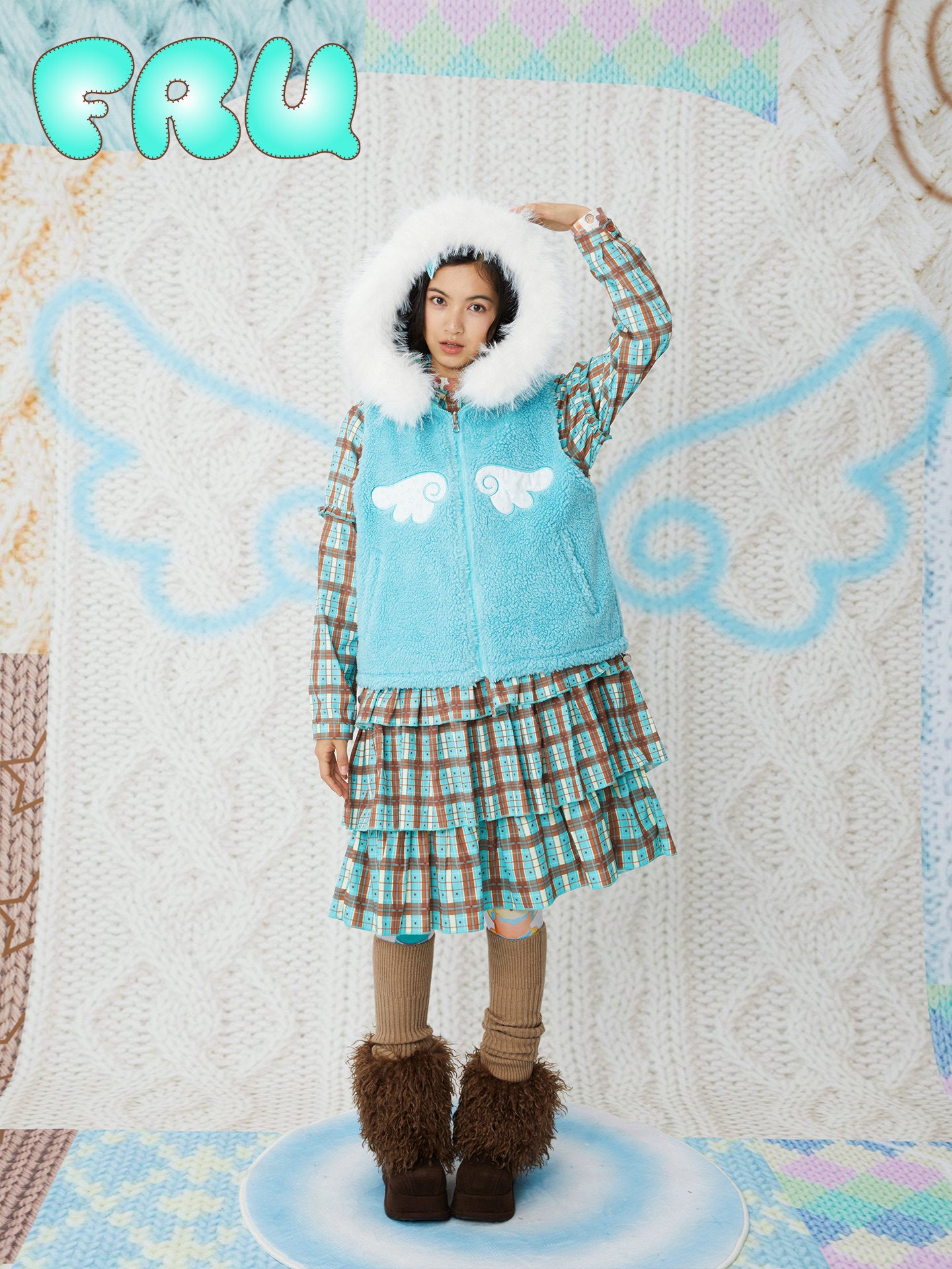 frufru - Kawaii Panda Quilted Vest vest frufru