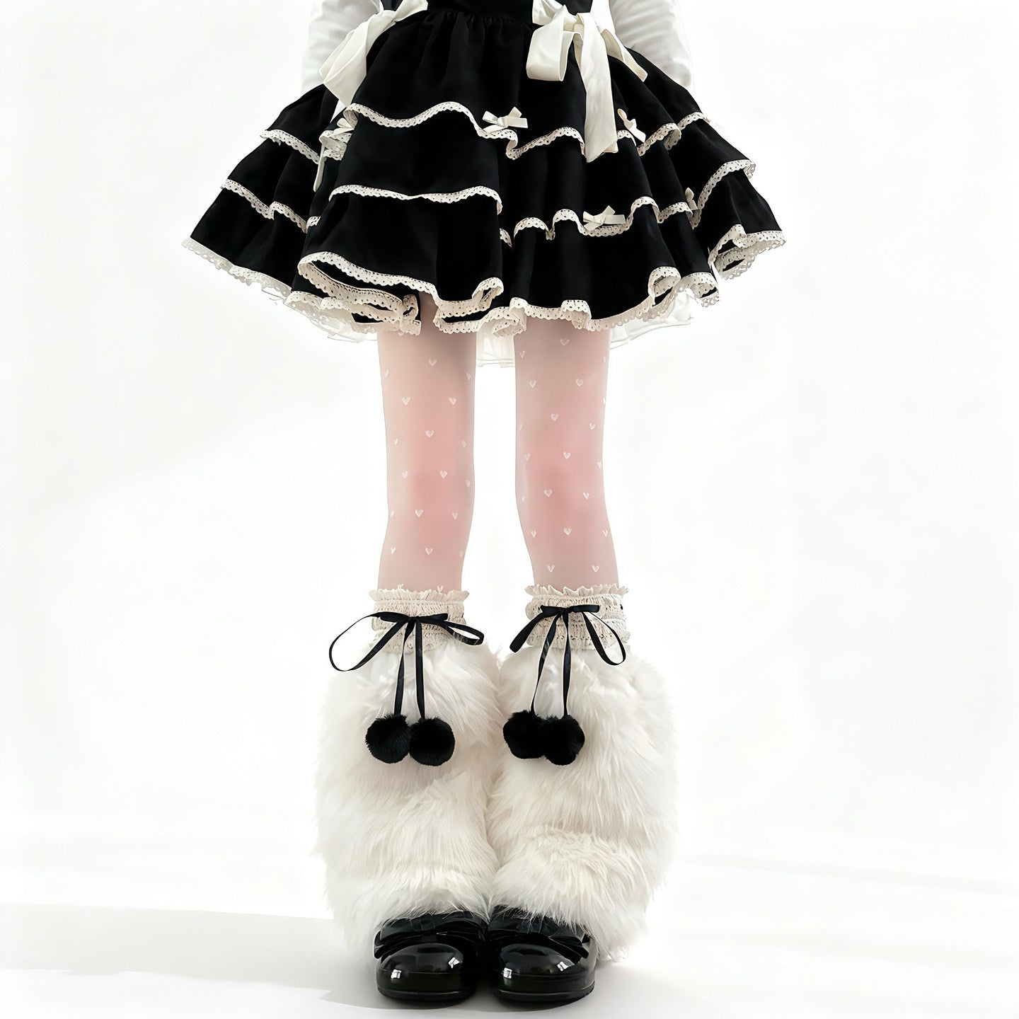 2 Bears - Y2K Faux Fur Leg Warmers Socks leg warmmers 2 bears