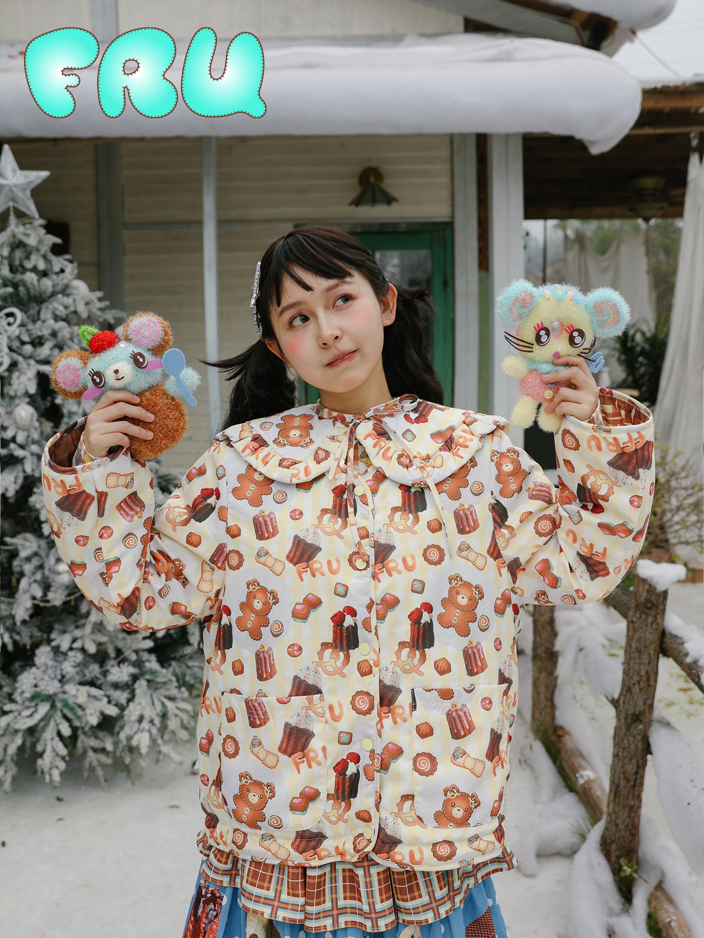 frufru - Kawaii Doll Quilted Jacket jacket frufru