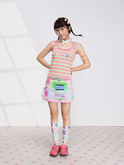 FRUITS - Green Apple Lace Skort shorts Fruits