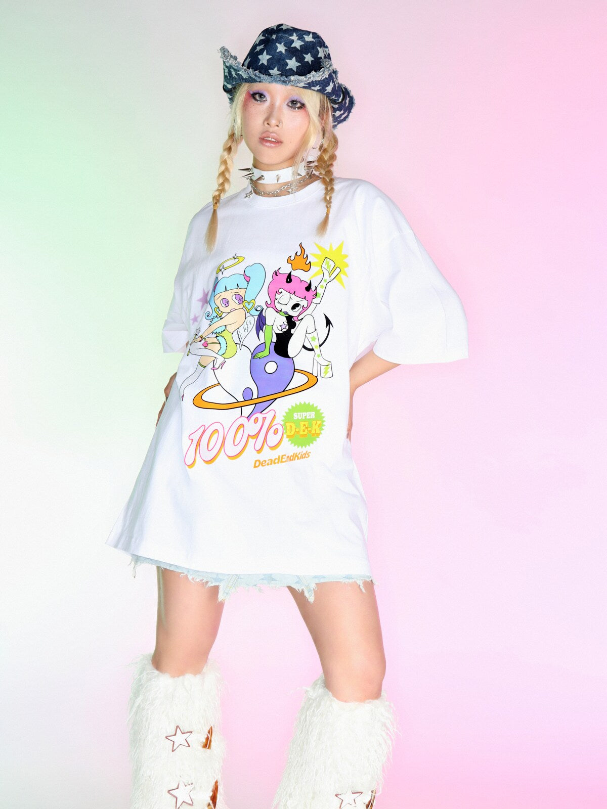 DeadEndKids - Cartoon Print Oversized Tee tee DeadEndKids
