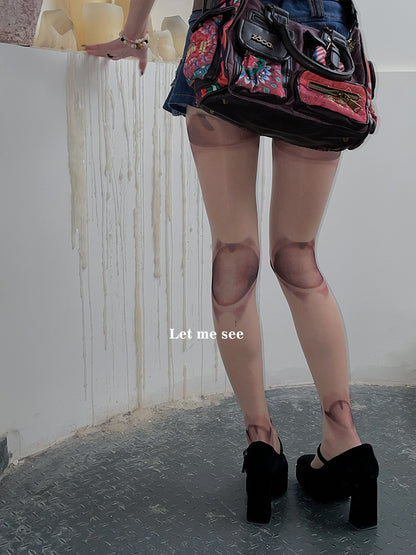 LET ME SEE - Kawaii Doll Joint Style Sheer Pantyhose tights let me see
