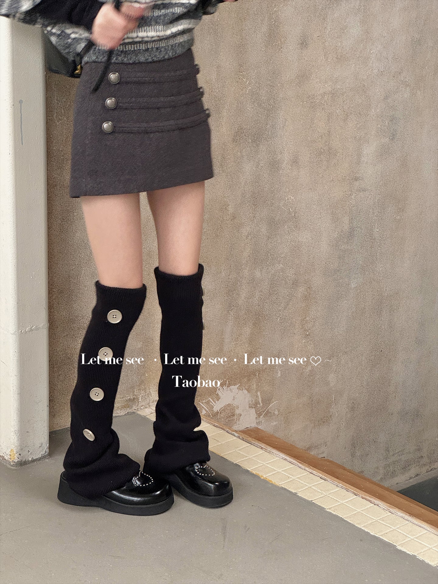 LET ME SEE - Y2K Subculture Knit Overknee Leg Warmers leg warmmers let me see