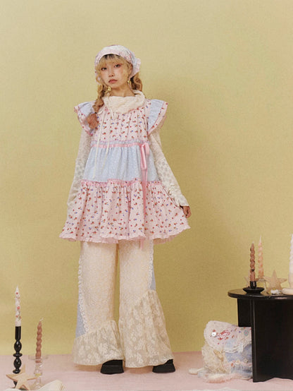 Disorder - Kawaii Lace Panel Wide Leg Pants pants Disorder