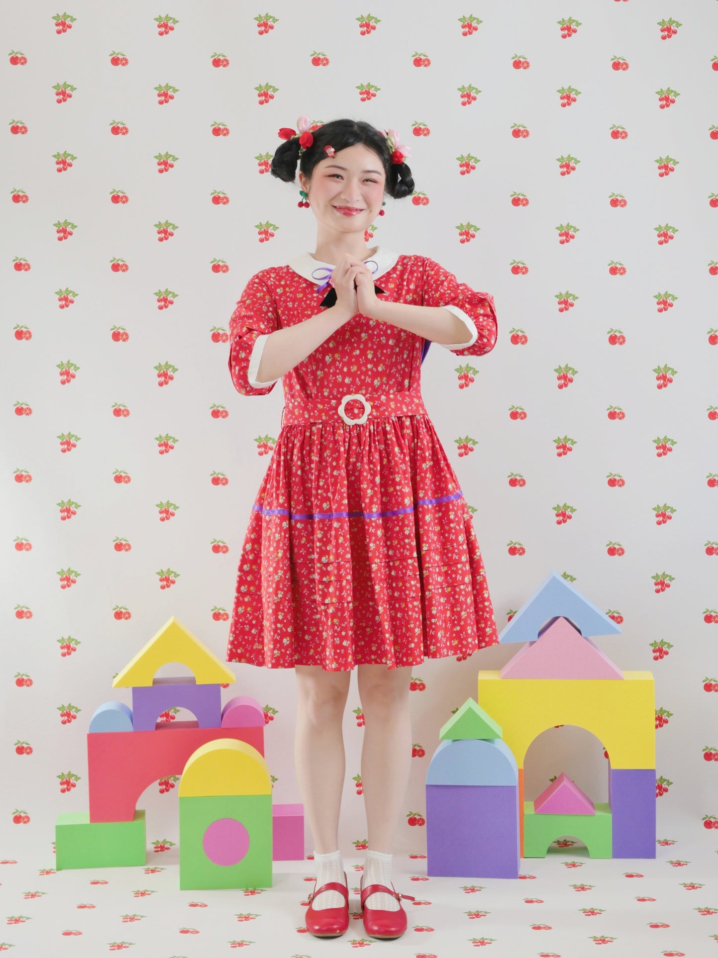 GOODBABY - Vintage Strawberry Floral Dress dress goodbaby