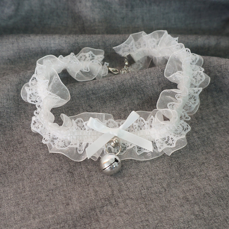 MaoJiang - Kawaii Lace Bell Choker Ribbon Collar necklace maojiang