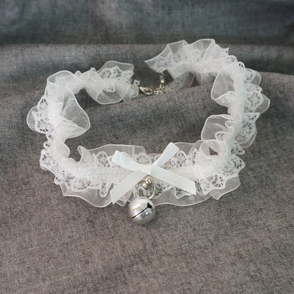 MaoJiang - Kawaii Lace Bell Choker Ribbon Collar necklace maojiang