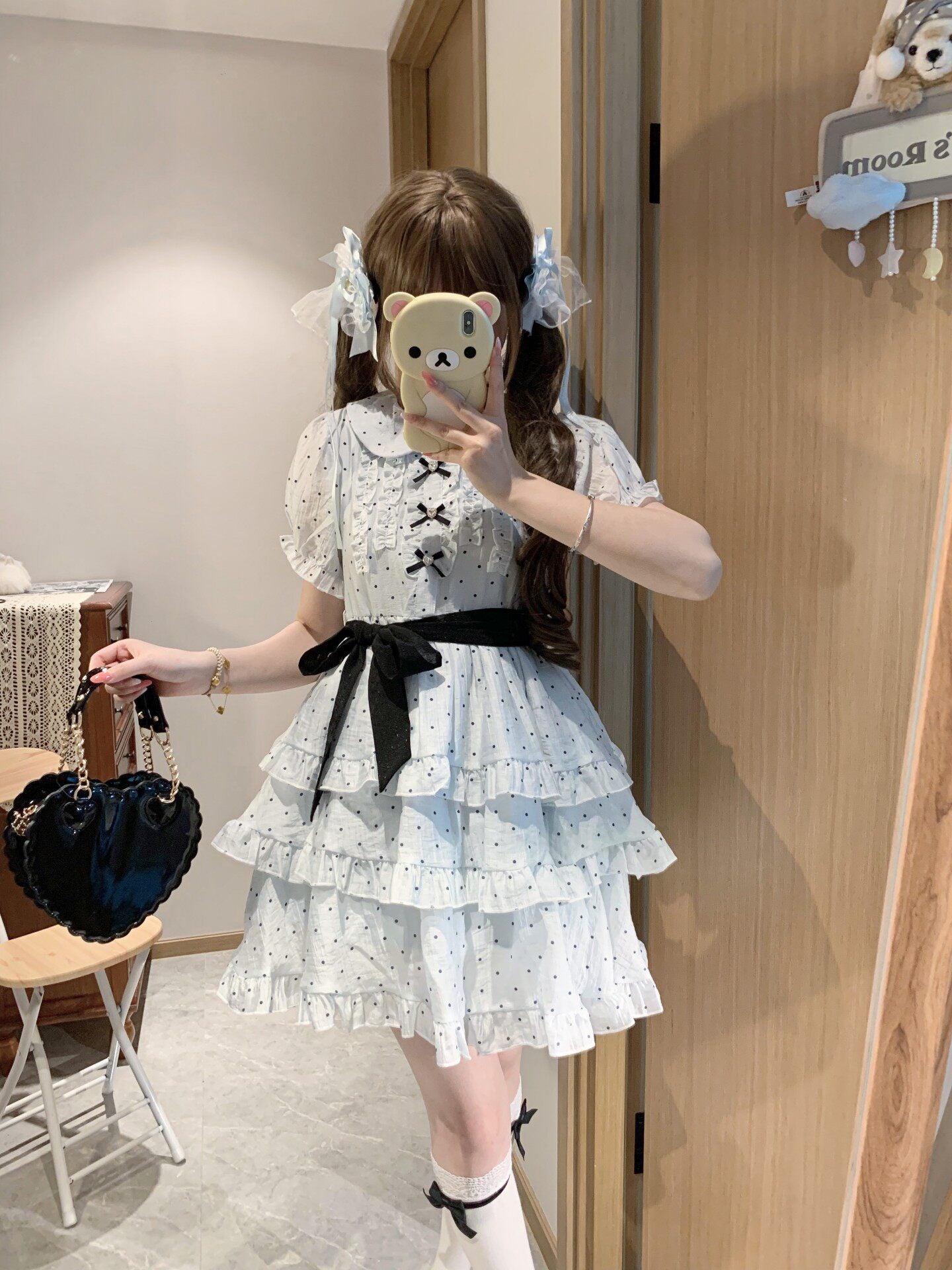 Blurred Bear - Polka Dot Princess Dress Land Decora