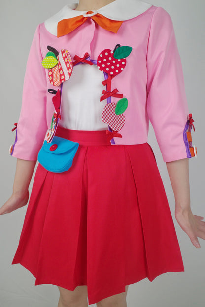 GOODBABY - Pink Fruit Patchwork Vintage Short Jacket jacket goodbaby S