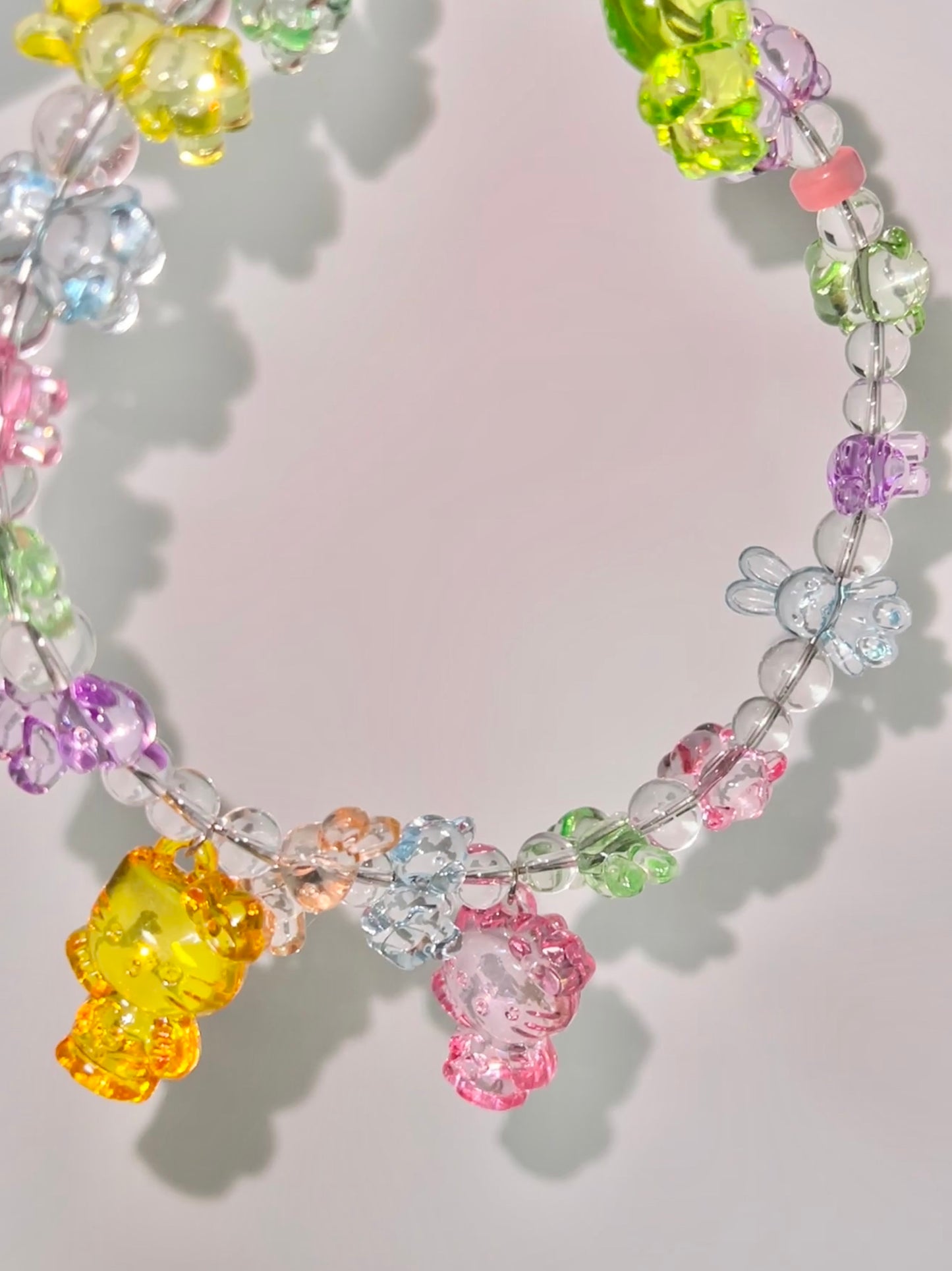 Corner Party - Clear KT Charm Necklace necklace Corner Party