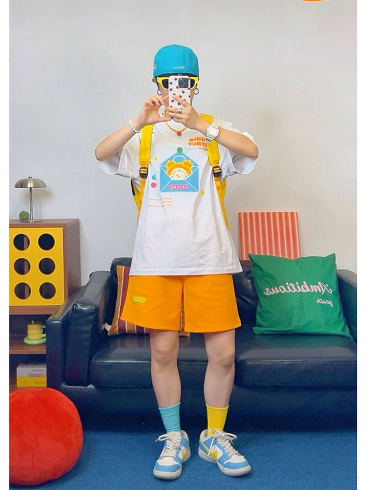 KURIOSITAET - Orange Dopamine Athletic Shorts shorts KURIOSITAET