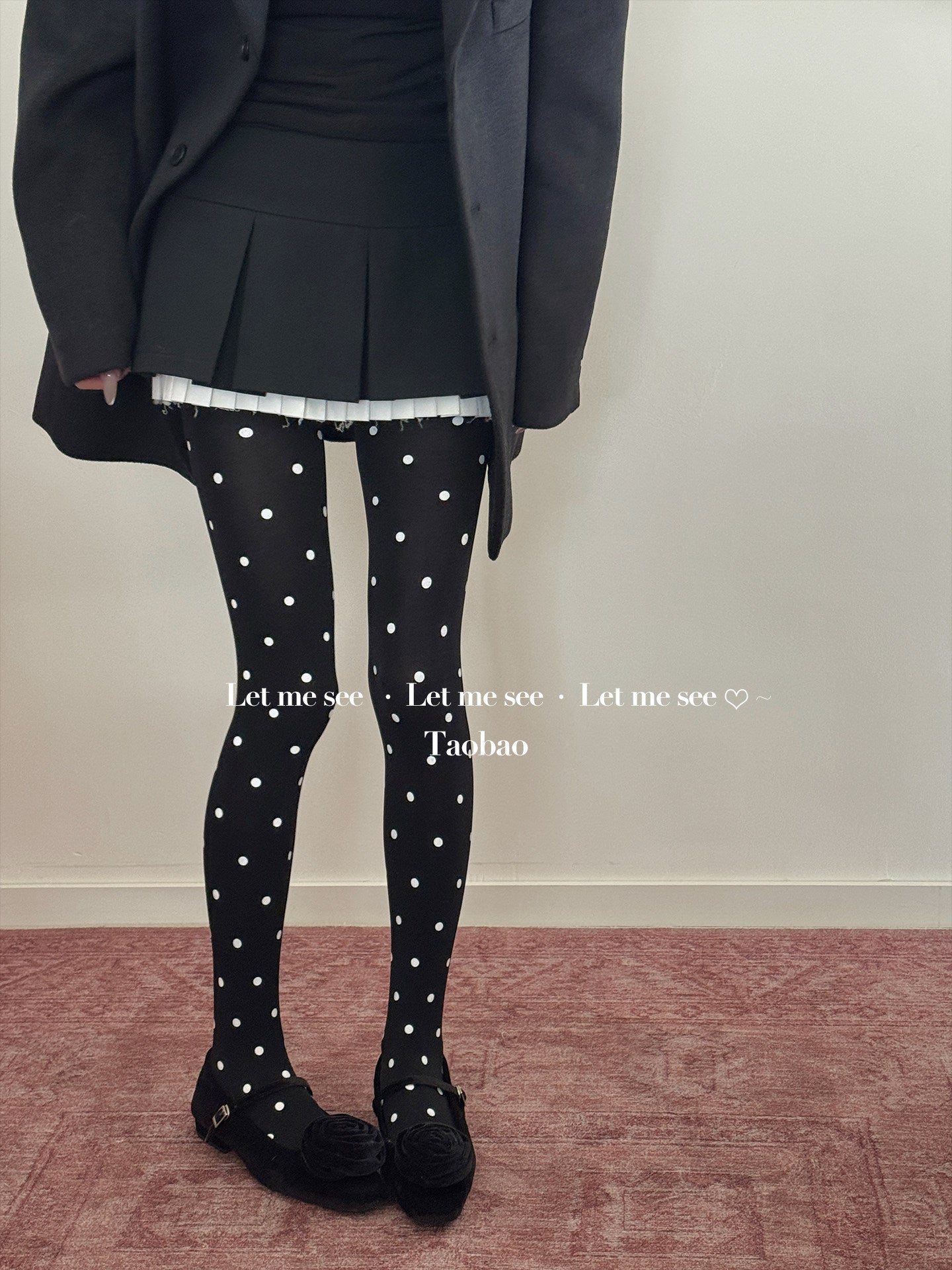 LET ME SEE - Vintage Polka Dot Tights tights let me see