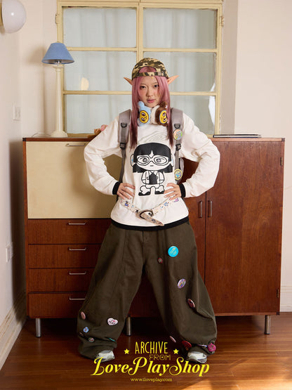 loveplay – Cartoon Bunny Loose Long Sleeve Tee shirt loveplay