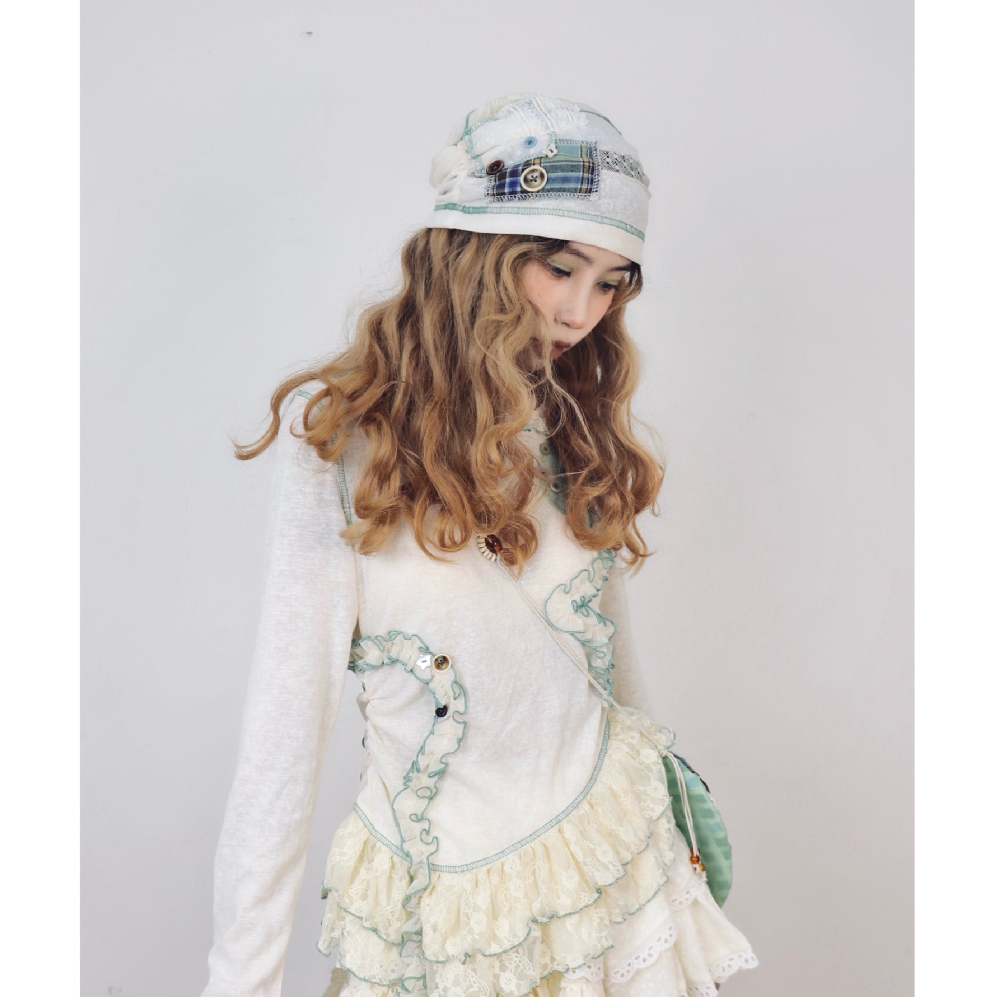 Disorder - Kawaii Patchwork Slouchy Beanie hat Disorder