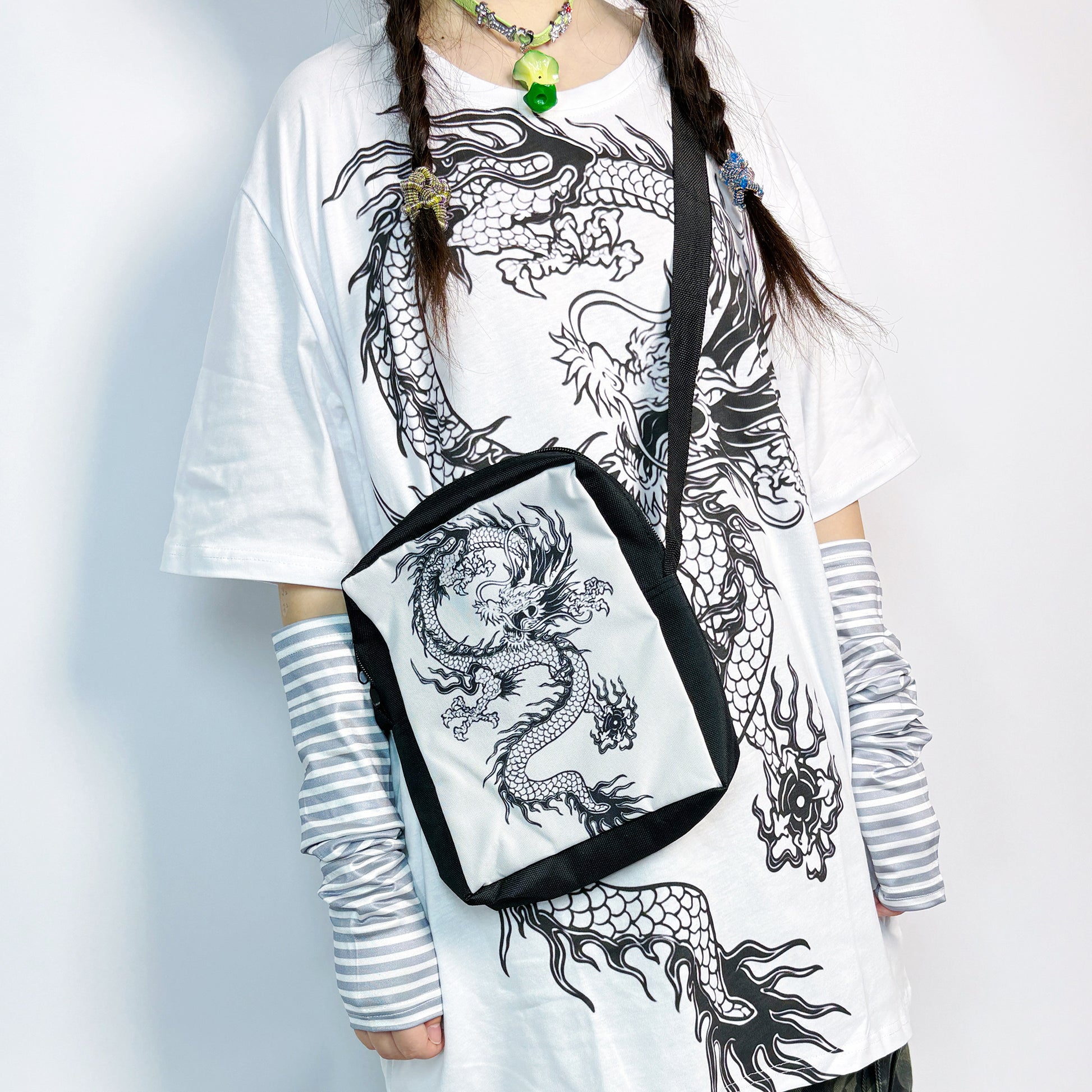 LEERROO - Chinese Style Dragon Pattern Shoulder Bag bag Leerroo