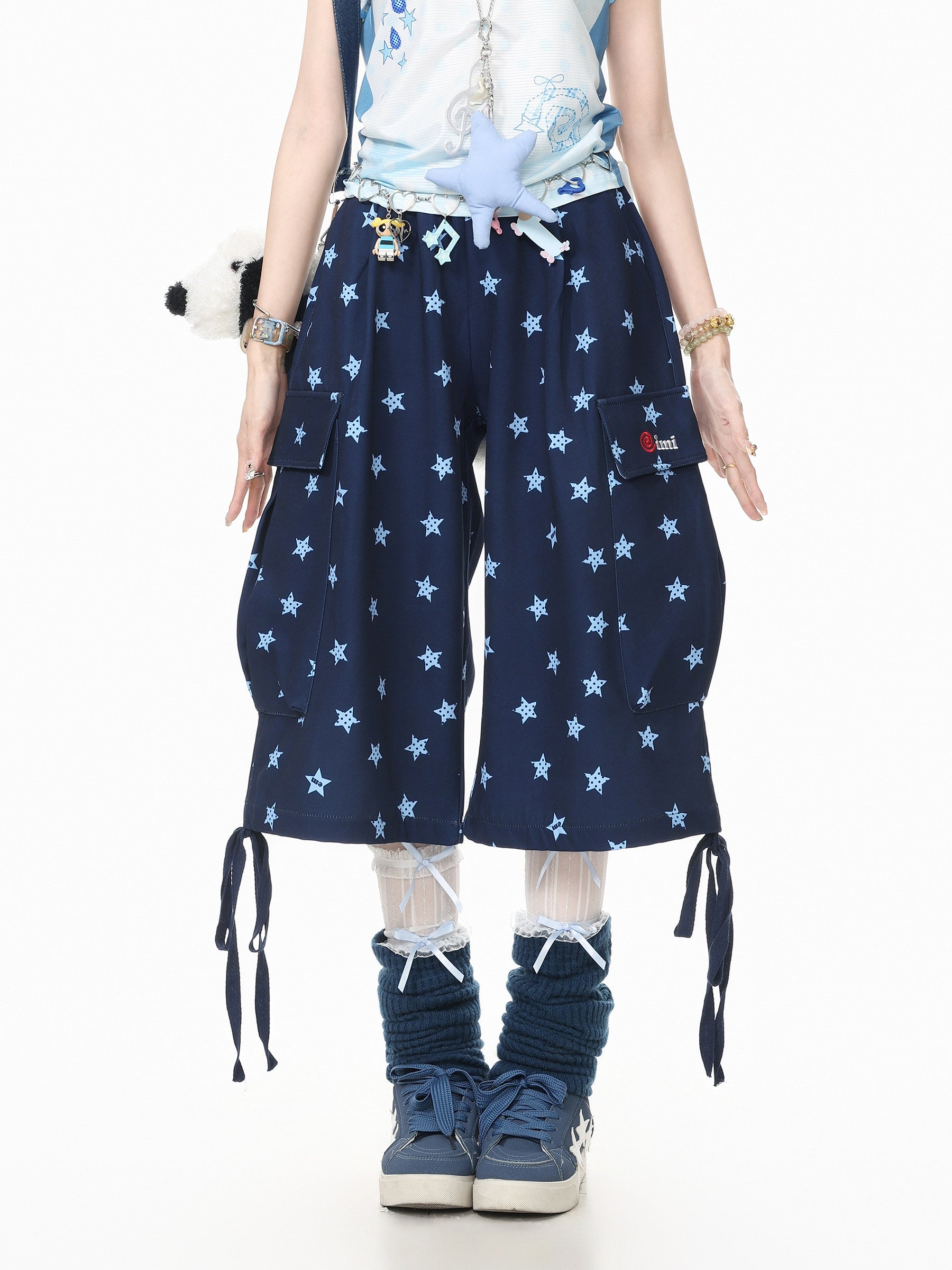 Languid Park - Star Cargo Drawstring Shorts shorts Languid Park