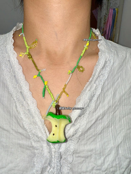 Salty Gummy - Y2K Colorful Resin Necklace Sweet Cool Summer necklace Salty Gummy Green