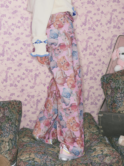 tntntutu - Kidcore Pink Animal Print Pants pants tntntutu