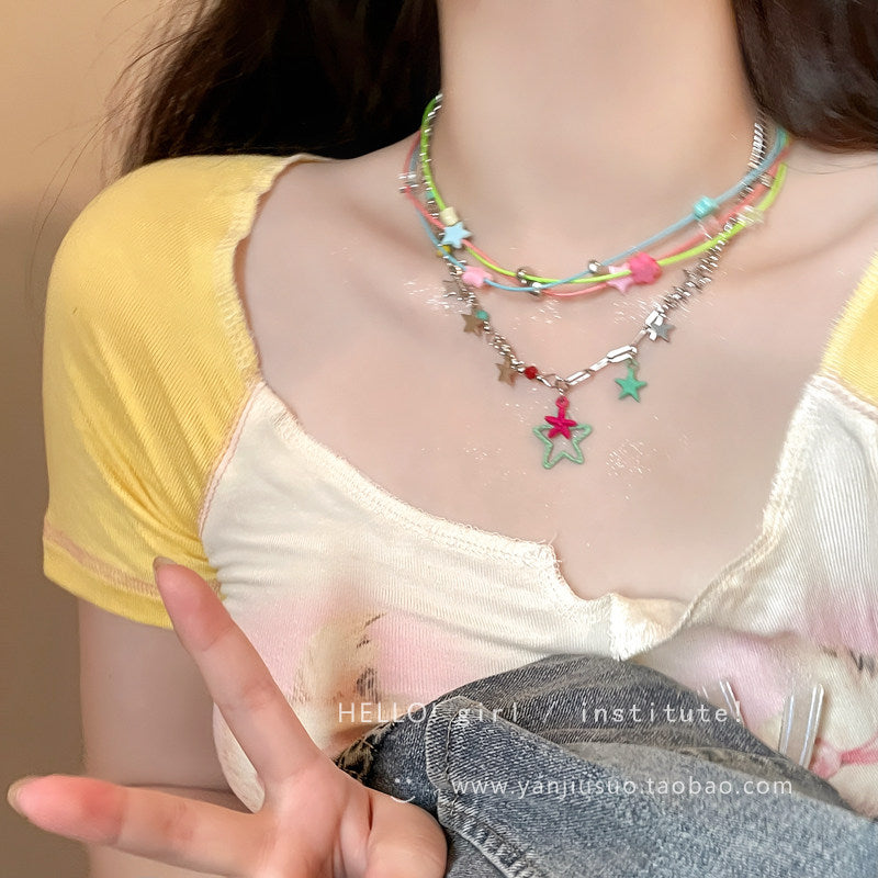 Dopamine Color Star Choker Necklace necklace GIRL INSTITUTE