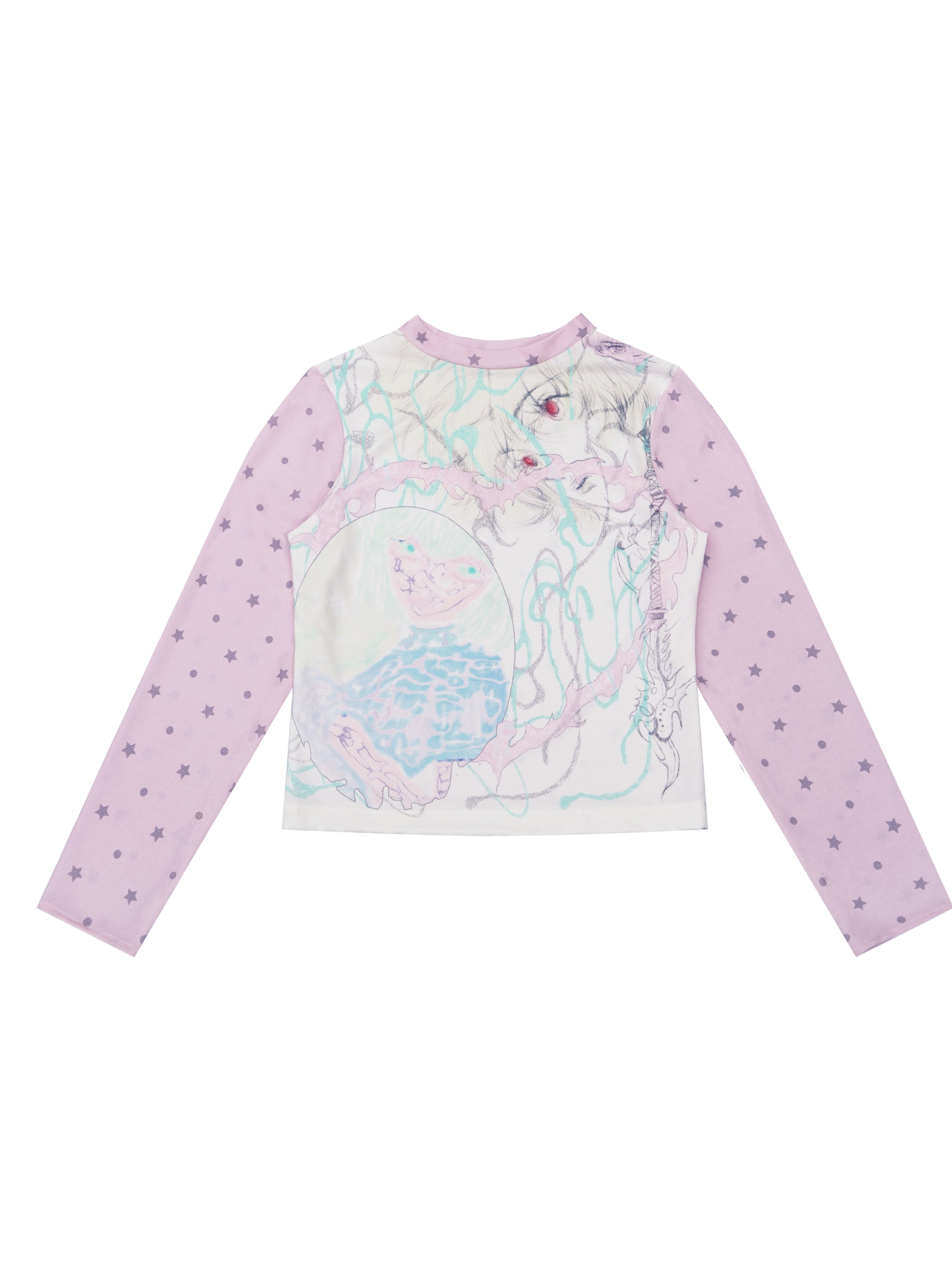 RustSet - Pink Polka Dot Long Sleeve Top shirt rustset S