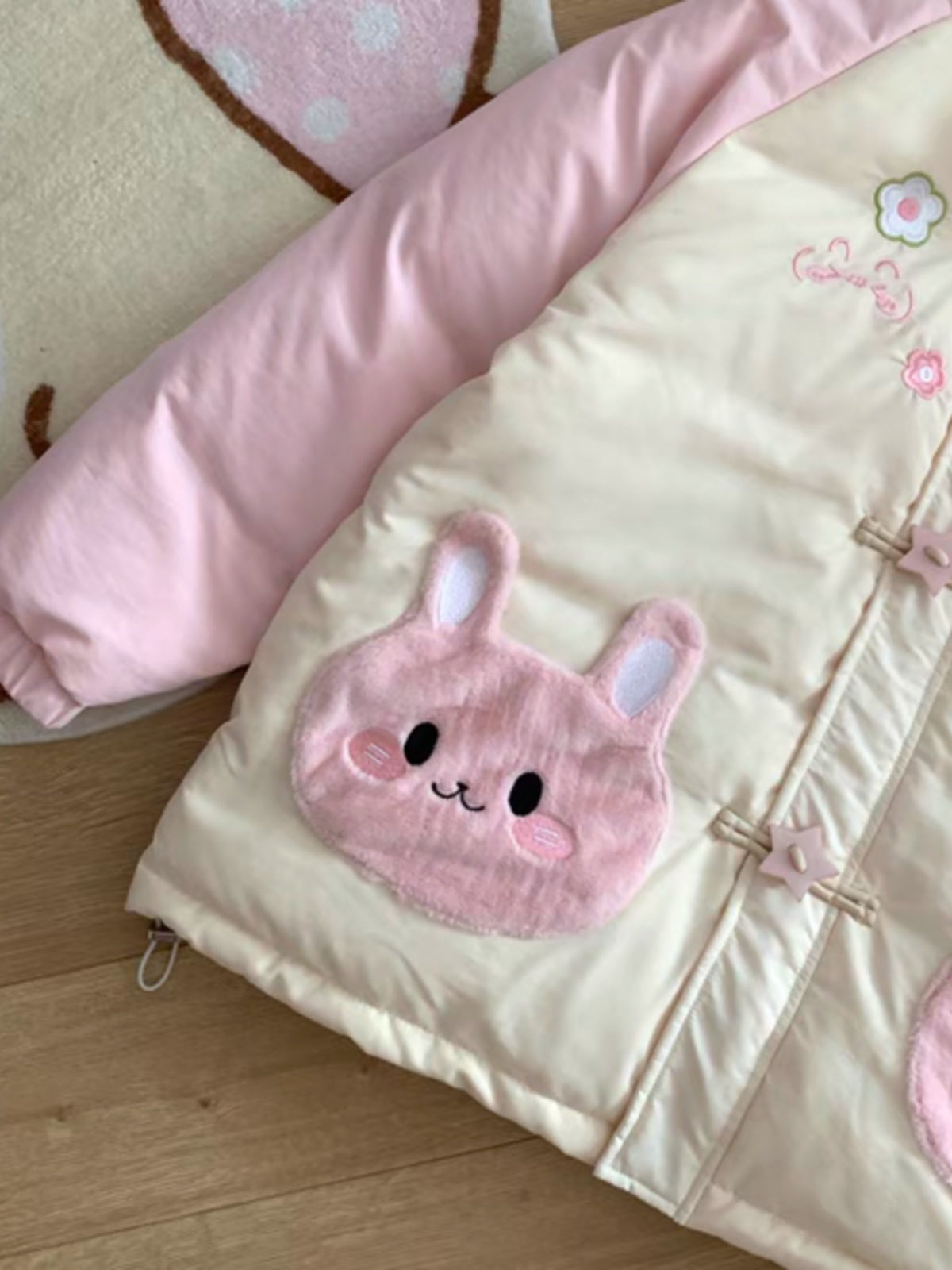 Blurred Bear - Kawaii Bunny Padded Down Jacket coat Blurred Bear