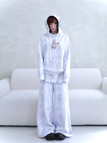 Hashtag DDD – Y2K Star Hoodie White hoodie Hashtag DDD