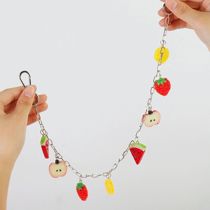 Colorful Fruit Chain Belt | Y2K Kawaii Harajuku Dopamine Waist Chain waistband really cute