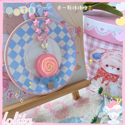 Bear Doll - Colorful Lollipop Candy Necklace necklace Bear Doll