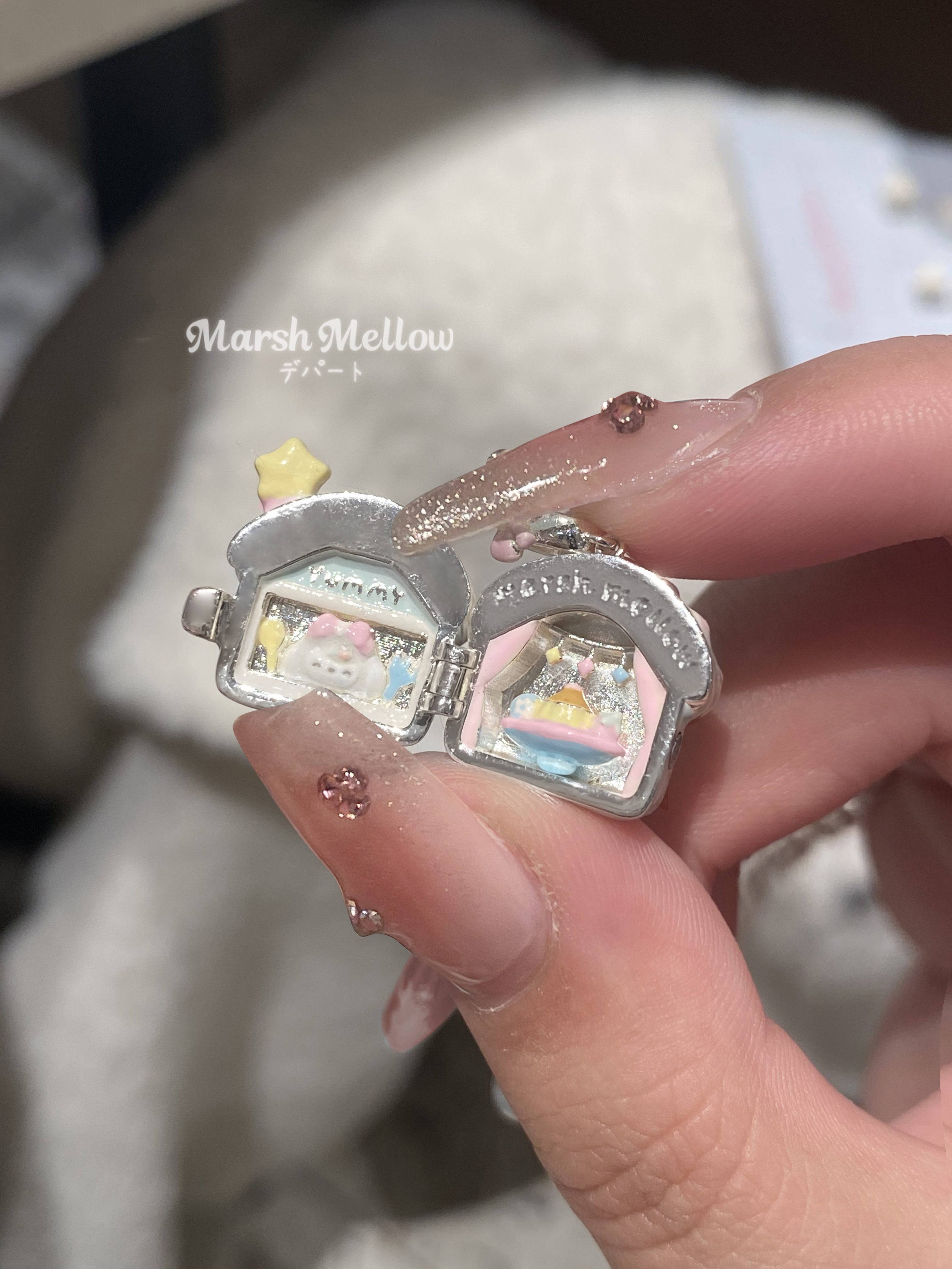 Kawaii Dessert House Necklace - Marshmellow | Land Decora