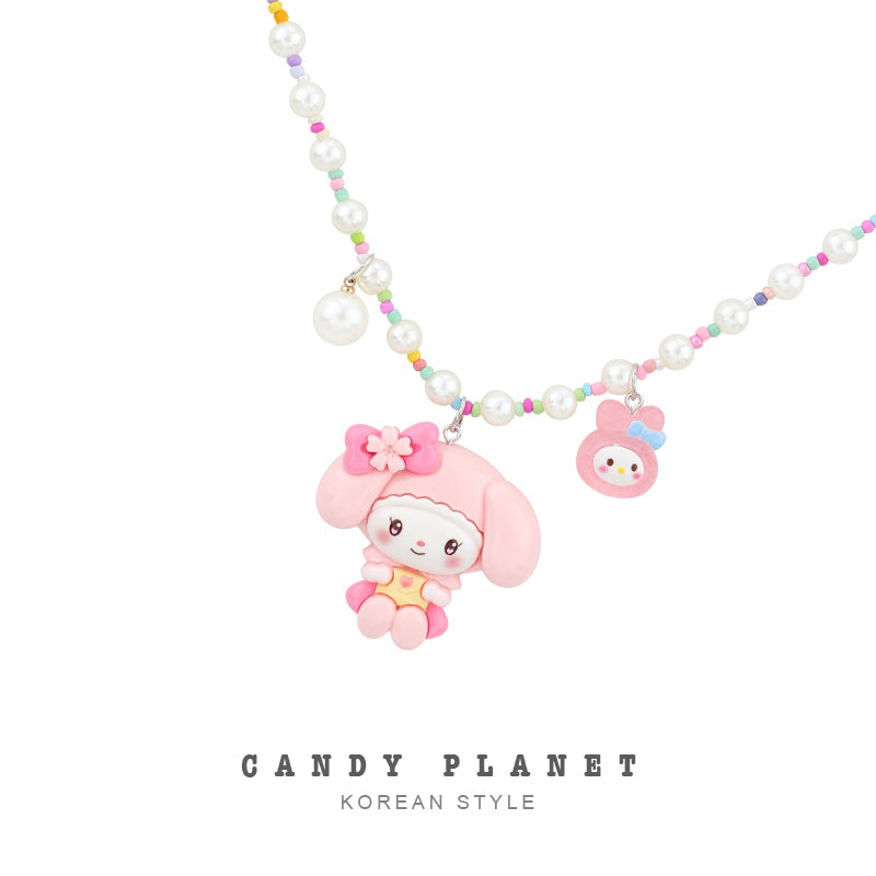 Candy Planet - Decora Kei Pink My Melody Beaded Necklace necklace candy planet