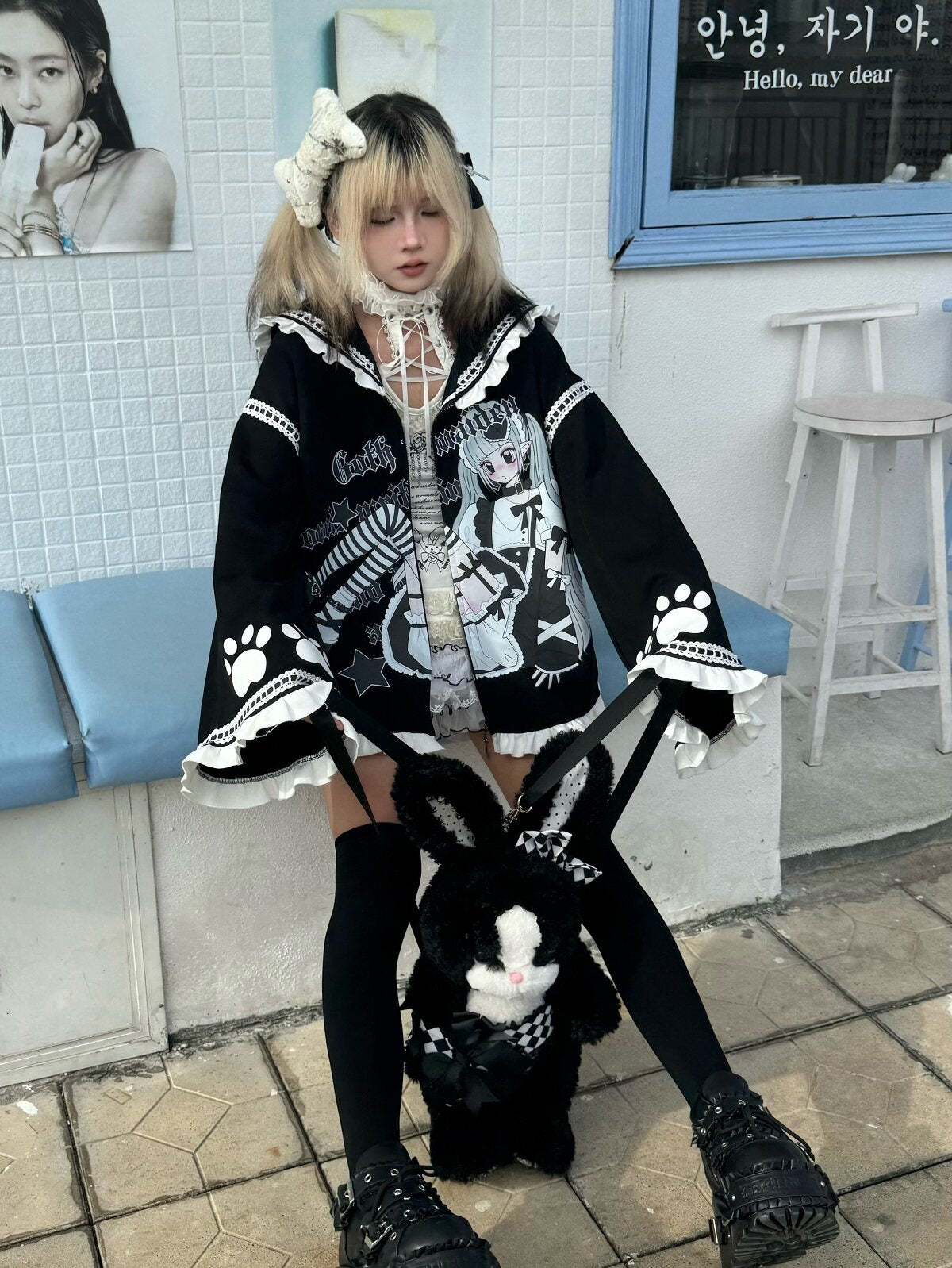 Three Poisons - Anime Sailor Collar Cardigan Top cardigan Three Poisons