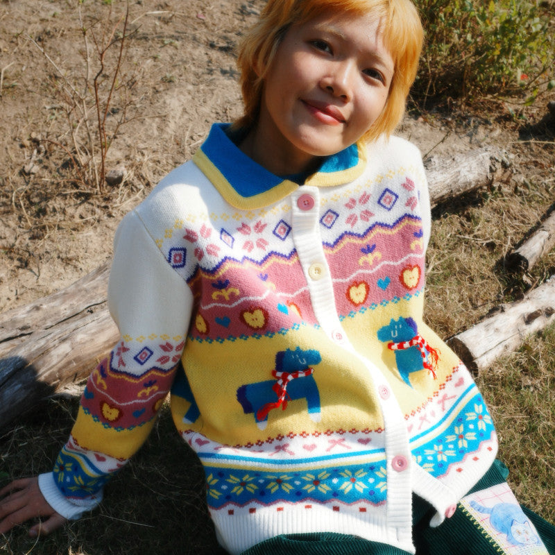 uodycoco – Zodiac Pony Knit Cardigan cardigan uodycoco
