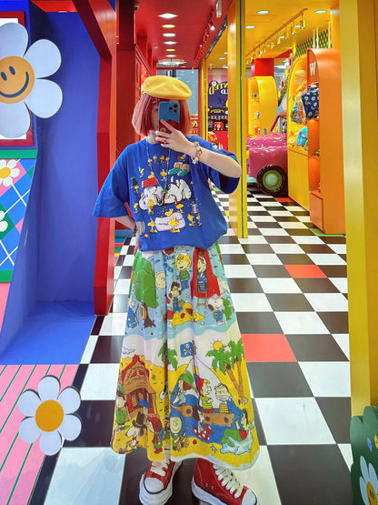 made in zzz - Snoopy High Waist Skirt skirt made in zzz