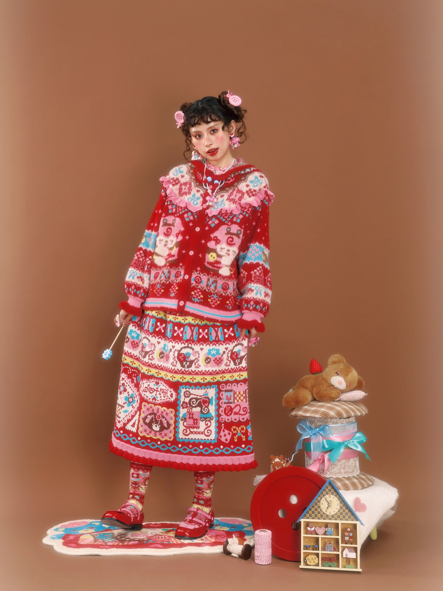 LutraJump - Decora Fair Isle Knit Cardigan cardigan Lutra Jump