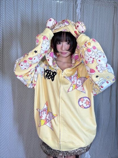 BlackBerry - Decora Kei Yellow Star Girl Jacket jacket BlackBerry