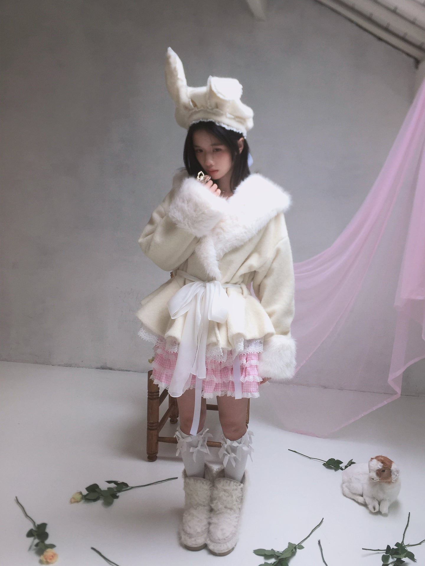 daytoday everyday institute - Girly Kei Pink Gradient Skirt skirt daytoday everyday institute