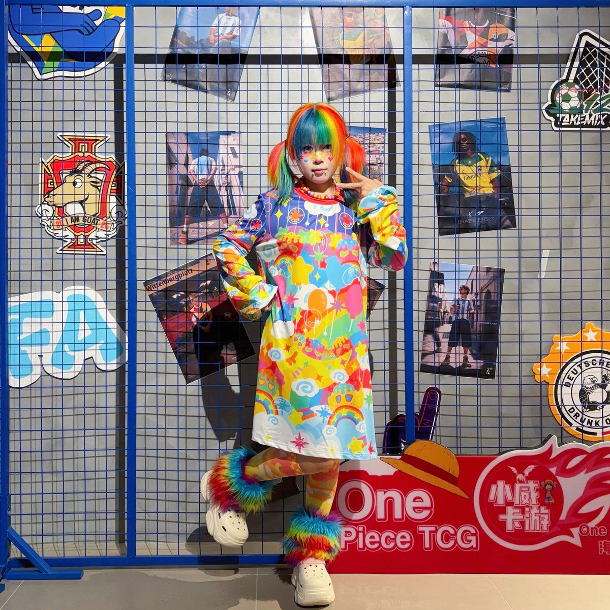 Rainbow Universe RUX - Rainbow Decora Puff Sleeve Dress set Rainbow Universe RUX