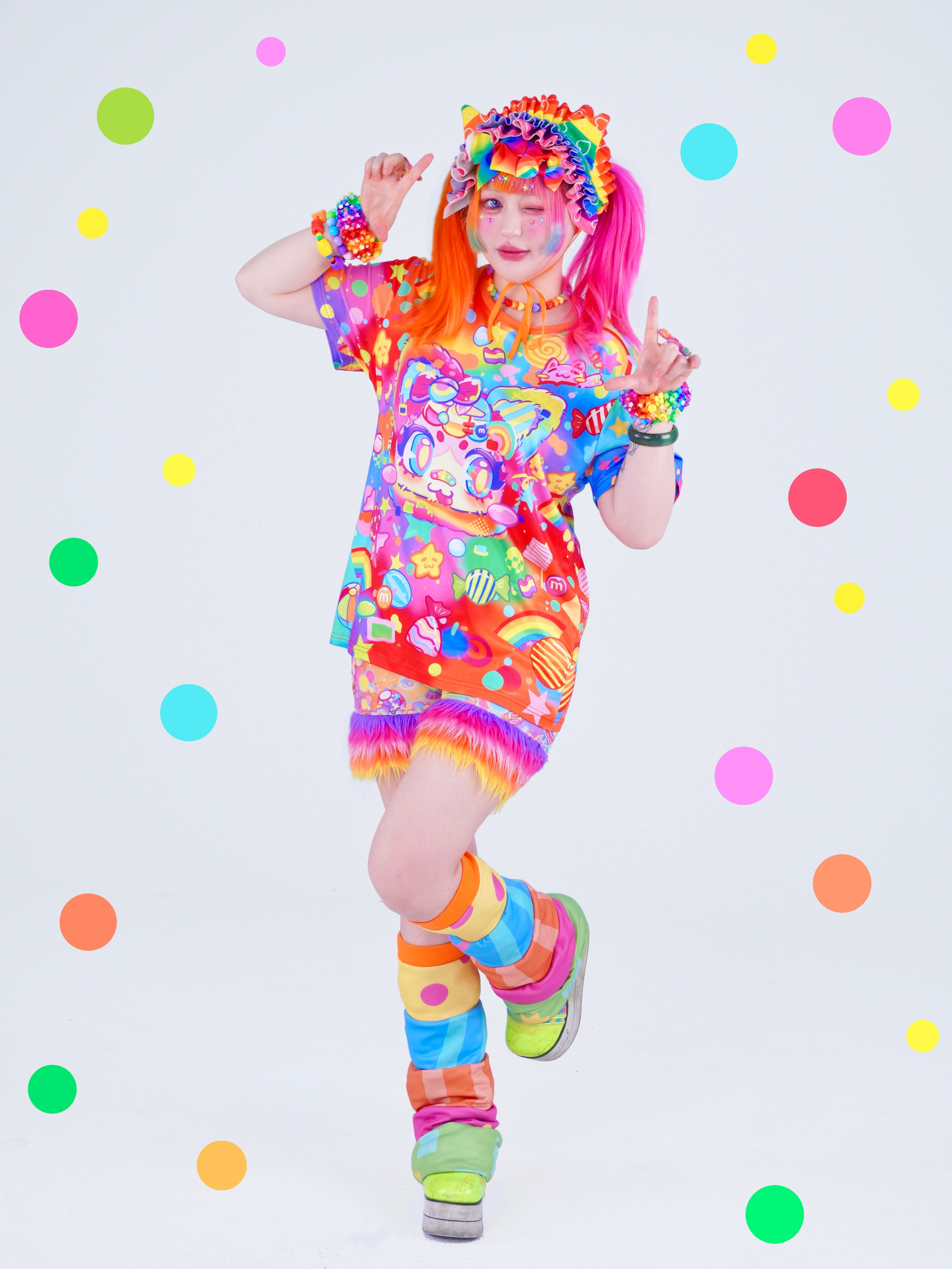 Dream Bubble - Rainbow Cat Print Tee tshirt Dream Bubble