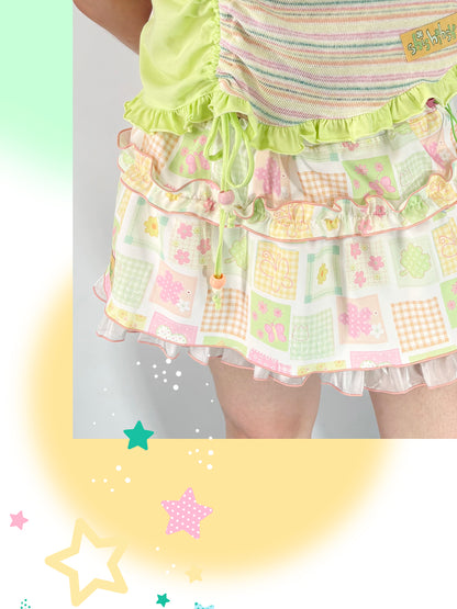 shishihshop – Kawaii Multi-Layer Printed Mini Skirt skirt shishihshop