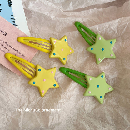 Dopamine Polka Dot Star Hair Clip hair clip none