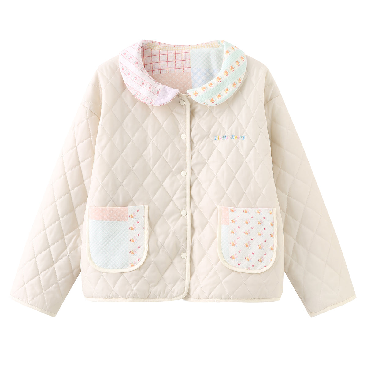 Little Berry - Kawaii Reversible Floral Padded Jacket coat Little Berry