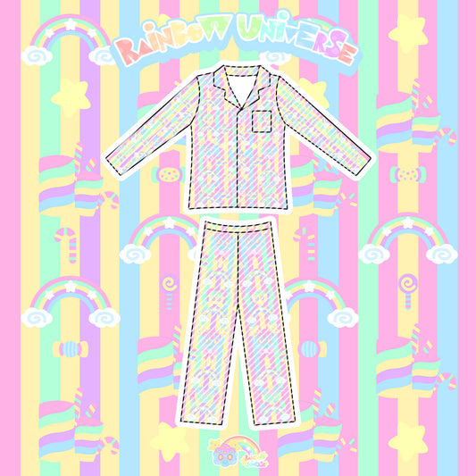 Rainbow Universe RUX - Decora Kei Pastel Lounge Set pajama Rainbow Universe RUX