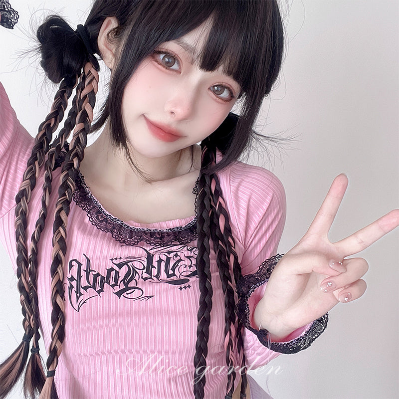 Y2K Boxer Braids Wig – Pre-Braided Ponytail wig Alice Garden