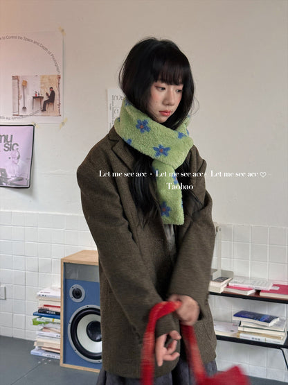 LET ME SEE - Kawaii Plush Flower Scarf scarf let me see