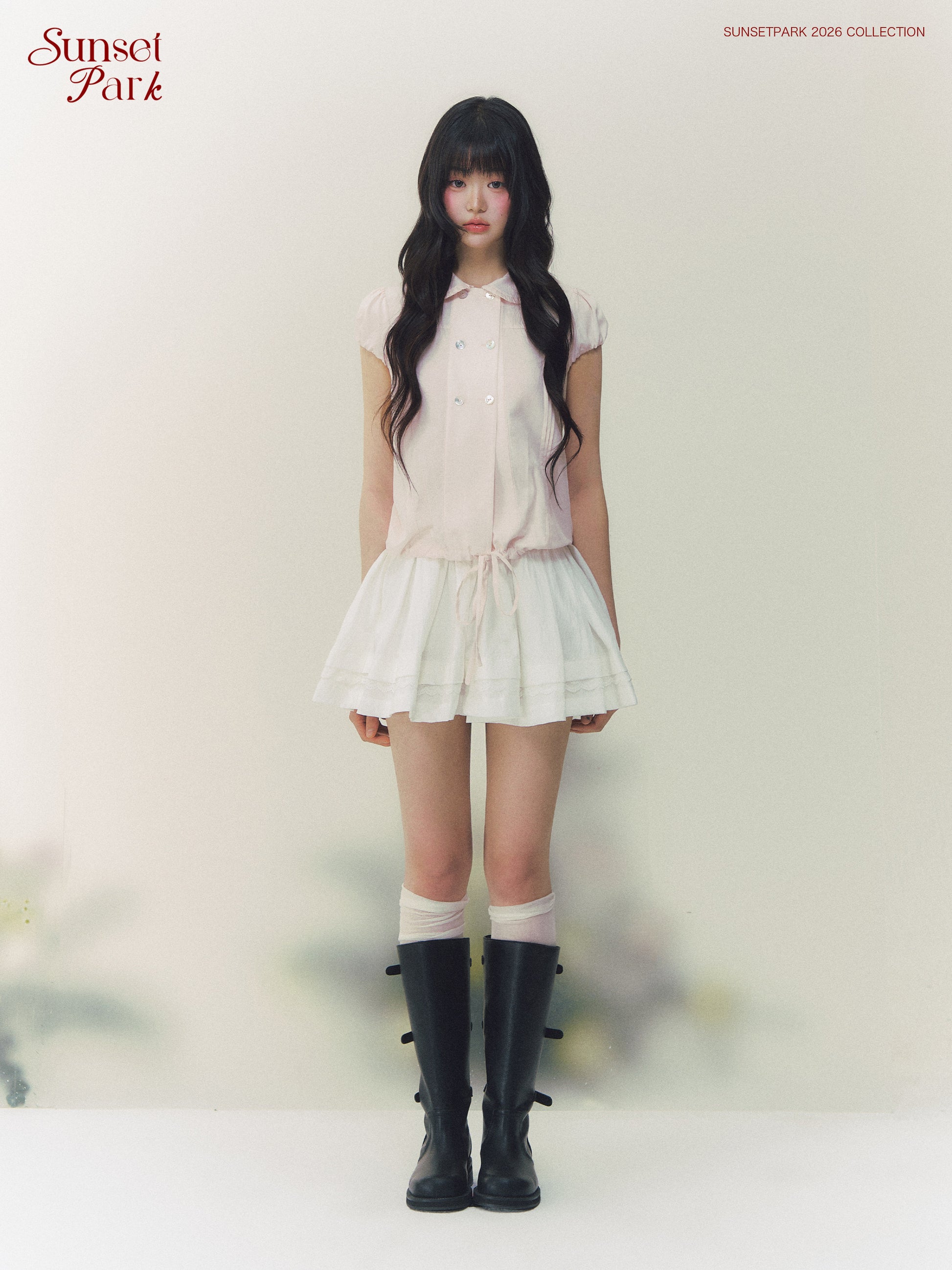SunsetPark - Double-Breasted Lace Collar Shirt shirt Sunset Park