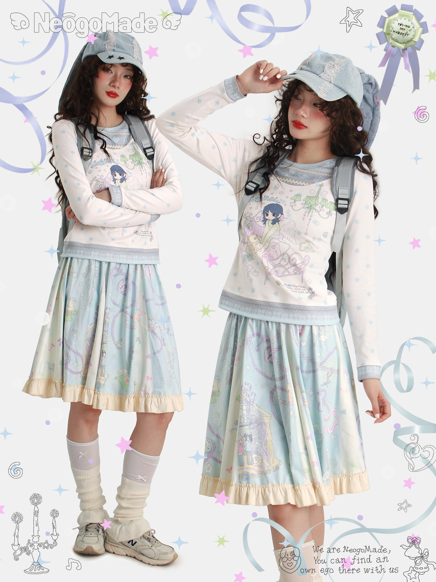 NeogoMade – Kawaii "Lily and her Dream House" Jacket Skirt Set set NeogoMade