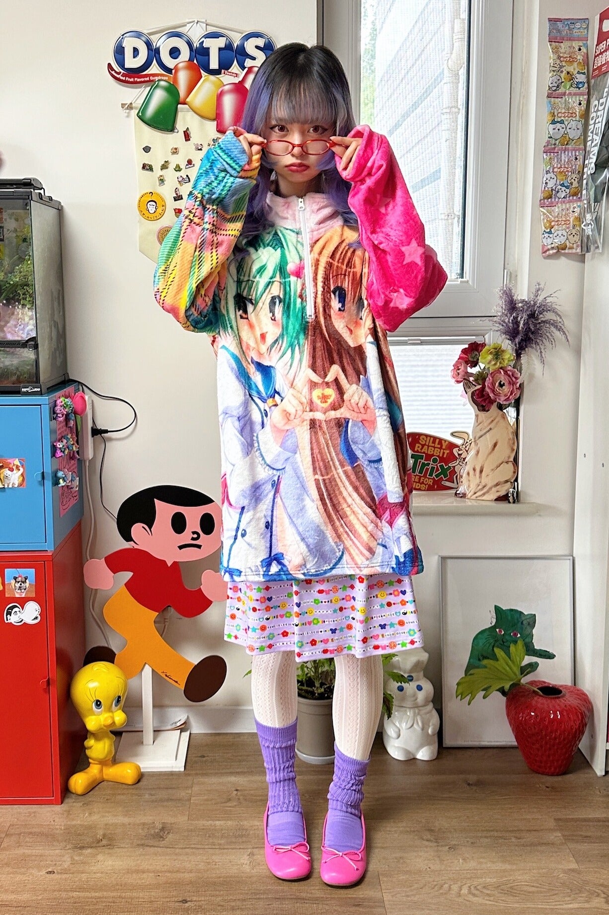 BunnyBunnyGun - Harajuku Fluffy Fleece Oversized Loungewear Top jacket bunnybunnygun