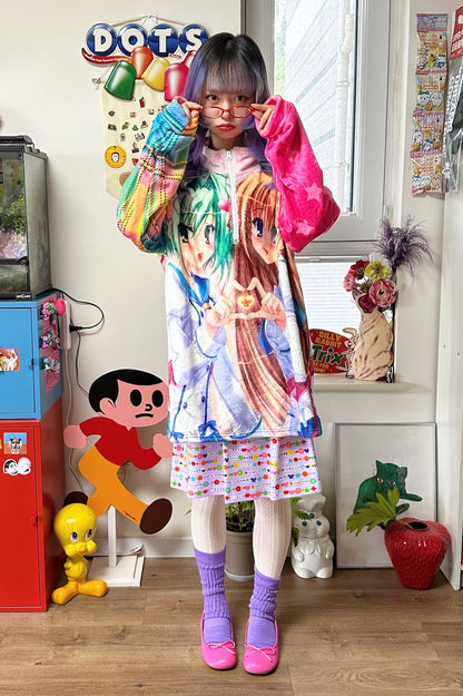 BunnyBunnyGun - Harajuku Fluffy Fleece Oversized Loungewear Top jacket bunnybunnygun